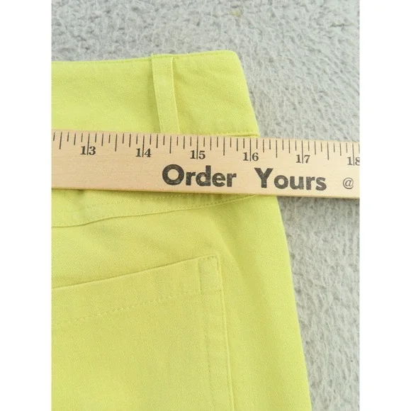 J McLaughlin Jeans Womens 6 Yellow Mid Rise Cotton Blend Stretch Tapered - Picture 5 of 8